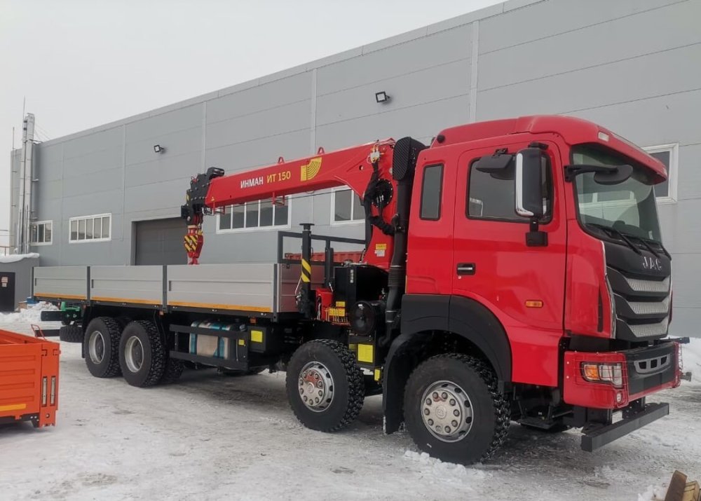 Бортовой автомобиль на шасси JAC 410 с КМУ ИНМАН ИТ-150