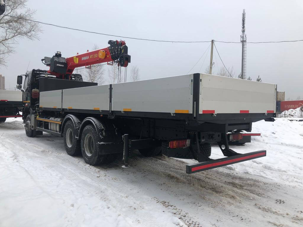 Бортовой автомобиль на шасси FAW J6 с КМУ ИНМАН ИТ-150