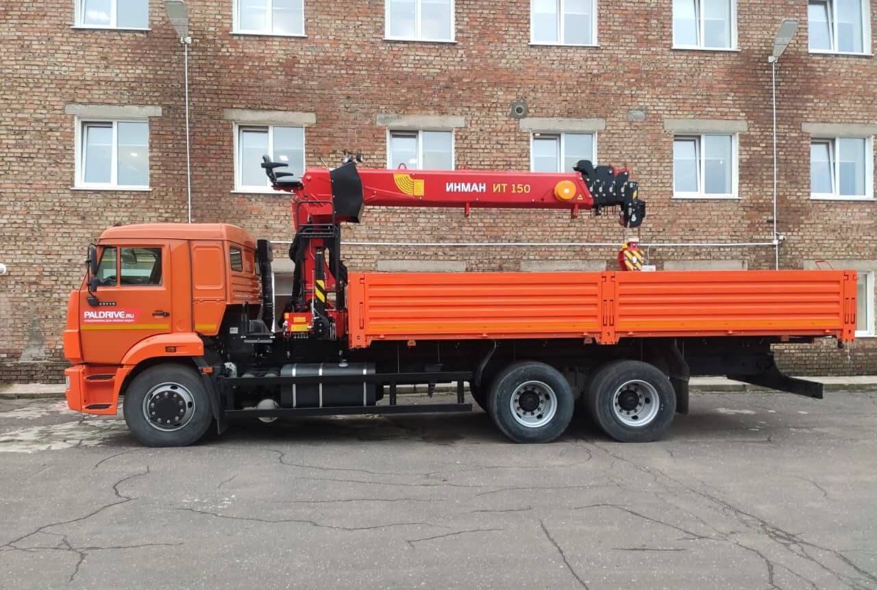 Бортовой автомобиль на шасси КАМАЗ 65115 с КМУ ИНМАН ИТ-150