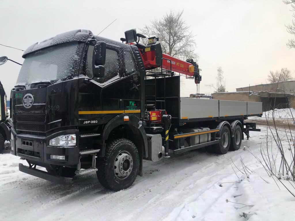 Бортовой автомобиль на шасси FAW J6 с КМУ ИНМАН ИТ-150