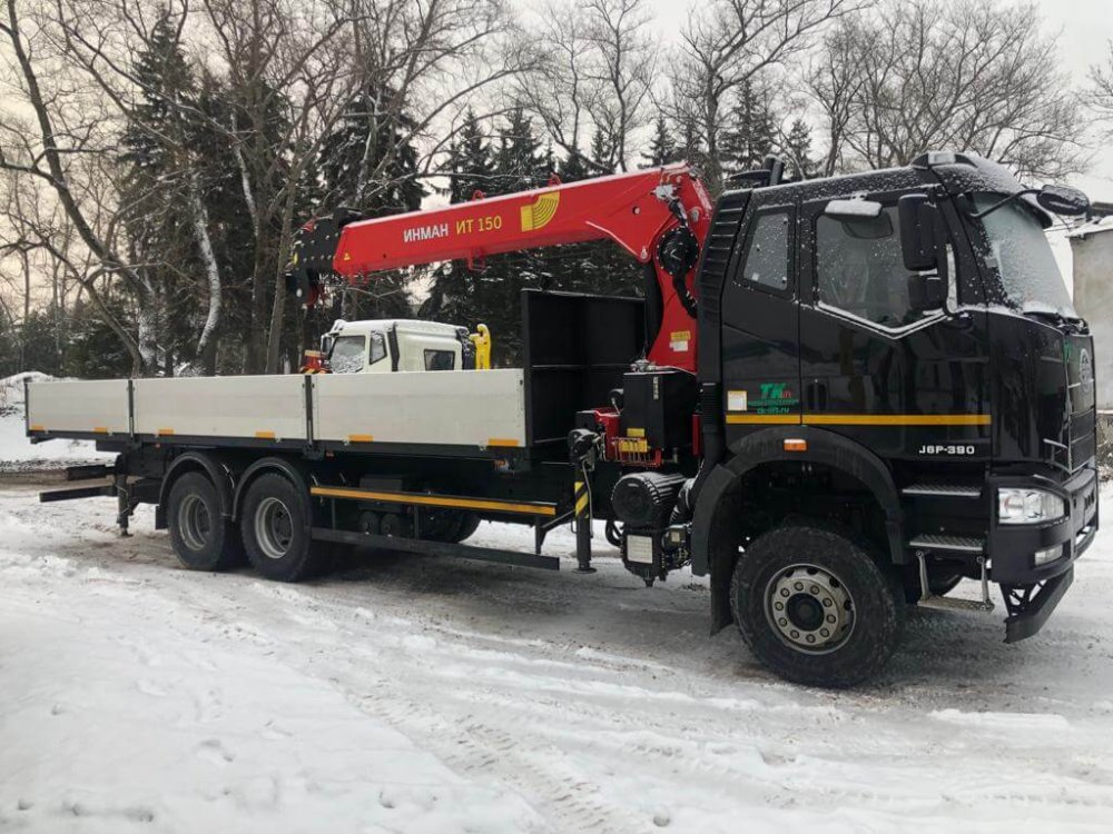 Бортовой автомобиль на шасси FAW J6 с КМУ ИНМАН ИТ-150