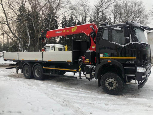 Бортовой автомобиль на шасси FAW J6 с КМУ ИНМАН ИТ-150