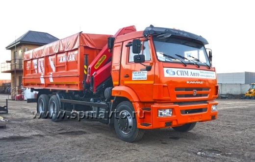 Зерновоз-самосвал с КМУ ИМ 150N