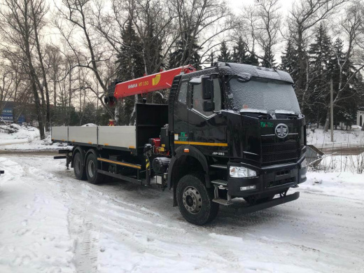 Бортовой автомобиль на шасси FAW J6 с КМУ ИНМАН ИТ-150